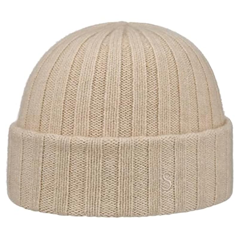 ‎womens Hats & Caps Stetson Stetson Undyed Sustainable Cashmere Beanie Hat Women/Men - Light Beige