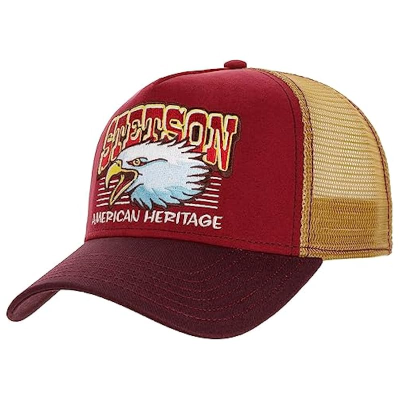 ‎womens Hats & Caps Stetson Stetson Eagle Head Trucker Cap Women/Men - Bordeaux