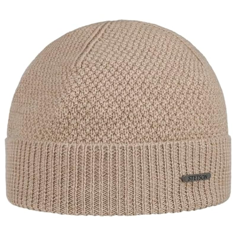 Stetson Rodrick Merino Knit Hat Women/Men - Made in Italy Beige ‎womens Hats & Caps Stetson