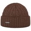 Stetson Stetson Georgia Wool Knit Hat with Cuff Women/Men - Made in Germany Light Brown ‎womens Hats & Caps