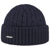 ‎womens Hats & Caps Stetson Stetson Georgia Wool Knit Hat with Cuff Women/Men - Made in Germany Blue