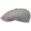 Stetson Stetson Hatteras Houndstooth Wool Flat Cap Men - Made in Germany Beige ‎mens Hats & Caps