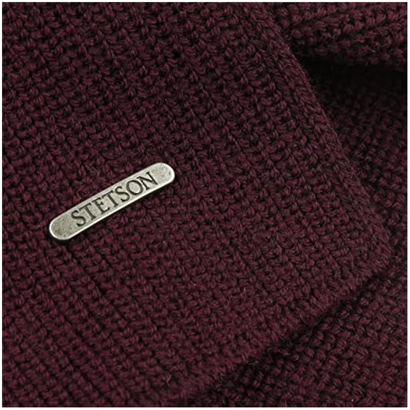 Stetson Stetson Caledonia Merino Scarf Women/Men - Made in Italy Bordeaux ‎mens Scarves & Wraps
