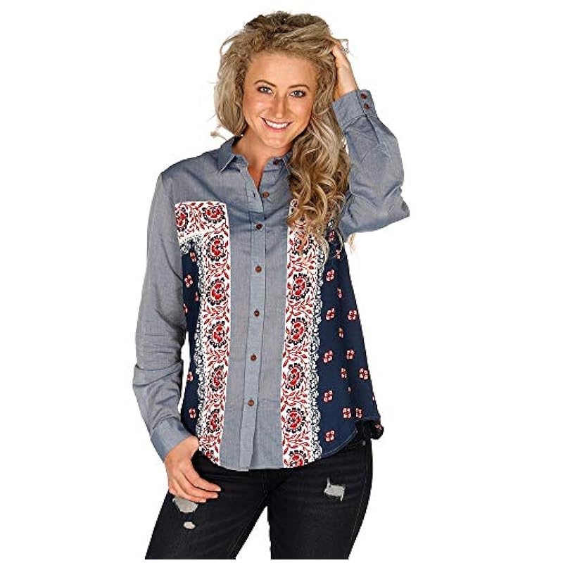 Stetson Tops, Tees & Blouses ‎womens Stetson Ladies Collection Long Sleeve T-Shirt-Summer I Blue