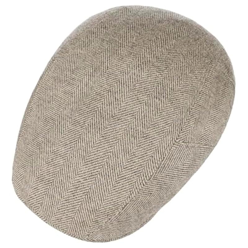 Stetson Sustainable Herringbone Flat Cap Men - Made in The EU Beige ‎mens Hats & Caps Stetson