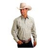 Stetson Sandy Paisley Men's Collared Longsleeve Snap Shirt 1100104254009BU Sand Brn ‎mens Shirts Stetson