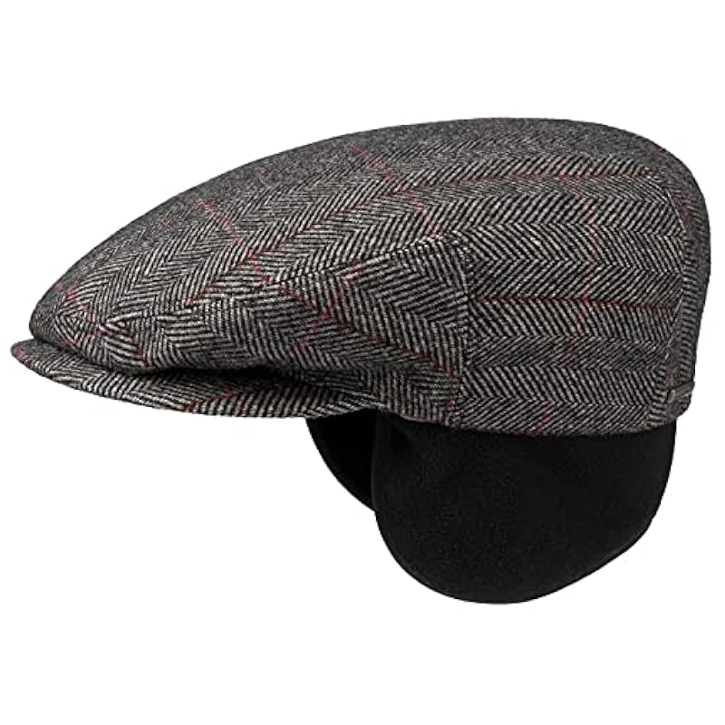 Stetson Kent Wool Ivy Cap with Earflaps Men | Made in The EU Beige Stetson ‎mens Hats & Caps