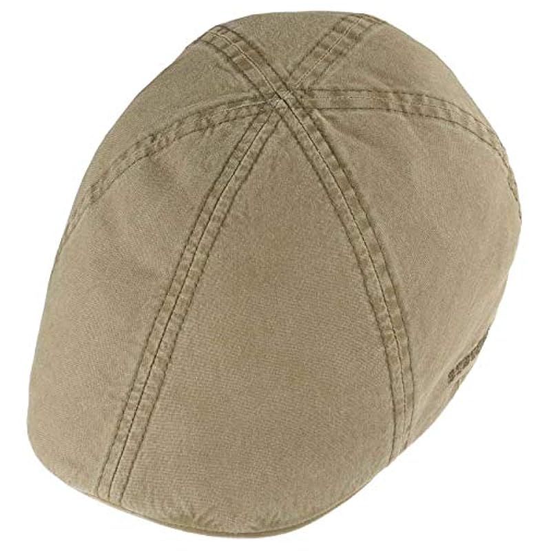 Stetson Texas Organic Cotton Flat Cap Men | Dark Beige Stetson ‎mens Hats & Caps