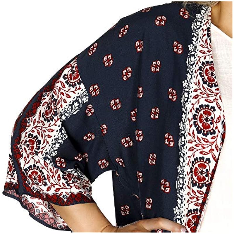 ‎womens Sweaters Stetson Stetson Western Sweater Women L/S Kimono White 11-500-0590-0514 WH X-Small-Sm