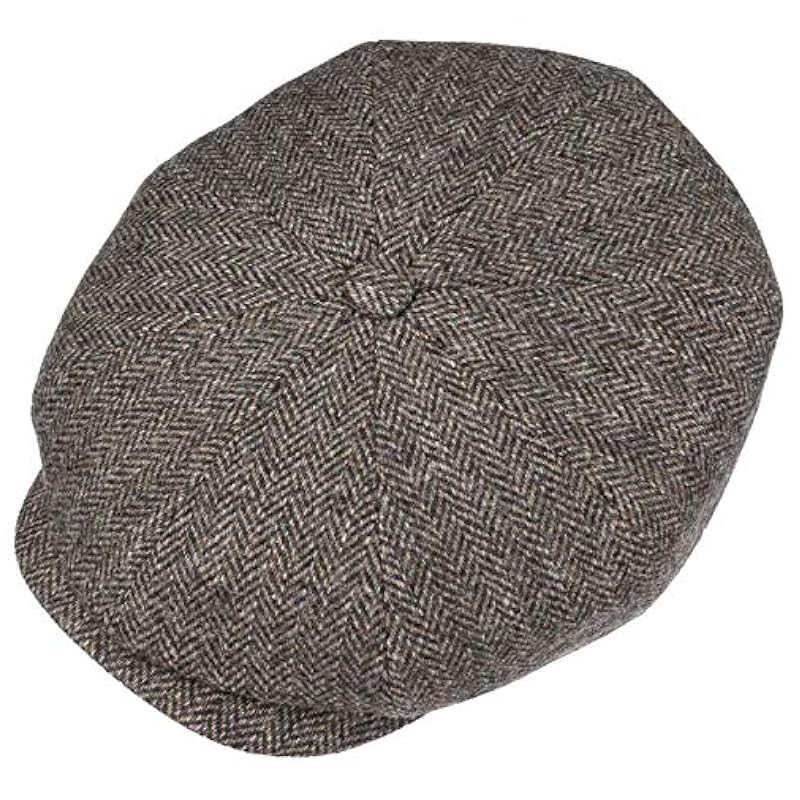 Stetson Stetson Hatteras Classic Wool Flat Cap Men - Dark Brown ‎mens Hats & Caps