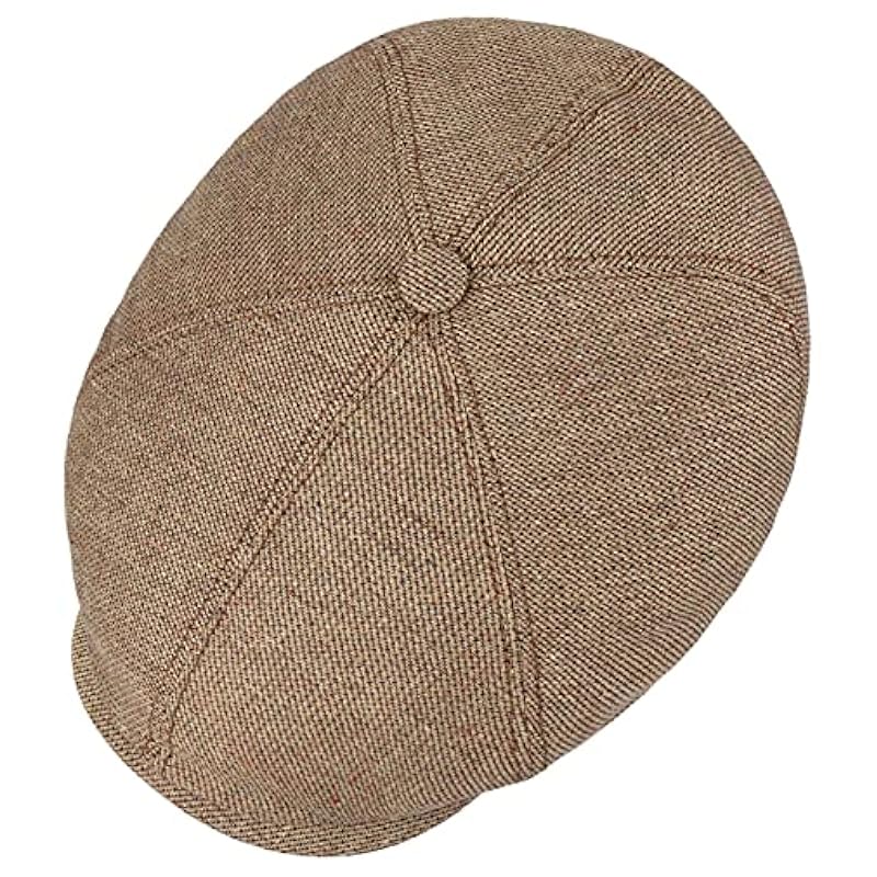 Stetson Carnsville 6 Panel Flat Cap Men - Made in Germany Brown-mott ‎mens Hats & Caps Stetson