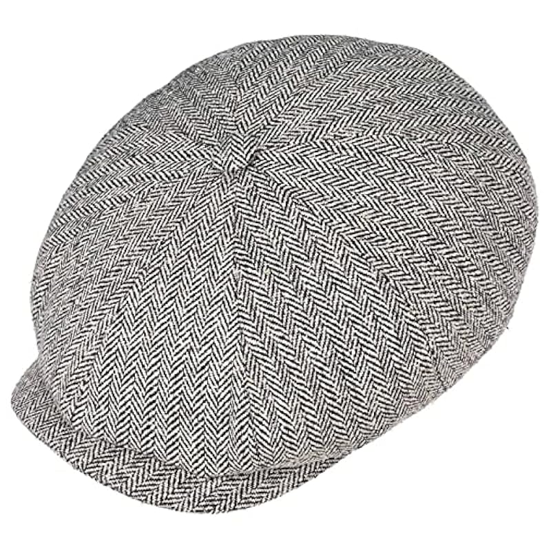 Stetson Hats & Caps ‎mens Stetson Hatteras Frame Silk Cap Women/Men - Made in The EU Black-white
