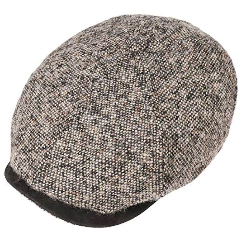 ‎mens Hats & Caps Stetson Stetson Brooklin Virgin Wool Contrast Flat Cap Men Black 7 3/4-7 7/8