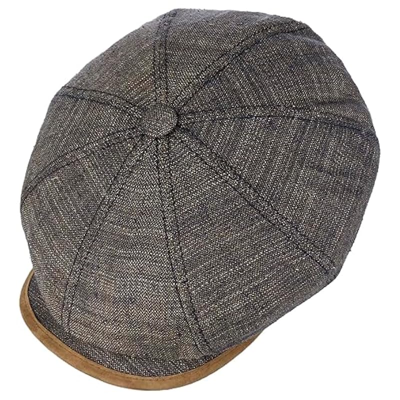 ‎mens Hats & Caps Stetson Stetson Hatteras Yelvington Flat Cap Men - Made in Germany Brown-blue